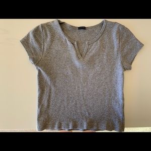 brandy melville grey ashlyn top